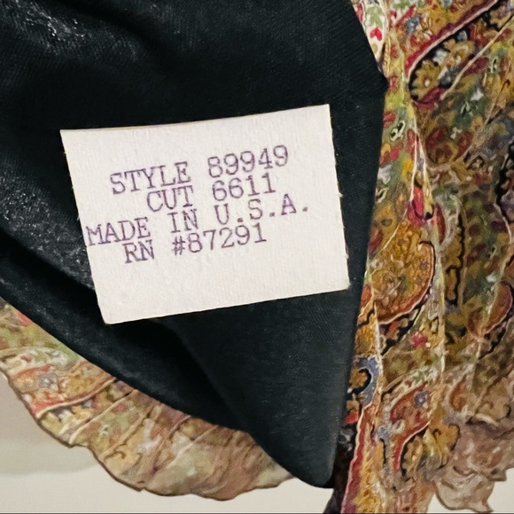 Johnny Was Y2K 100% Silk Floral Paisley Slip Dress Set - Picture 8 of 16